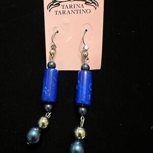 Tarina Tarantino blue lucite earrings